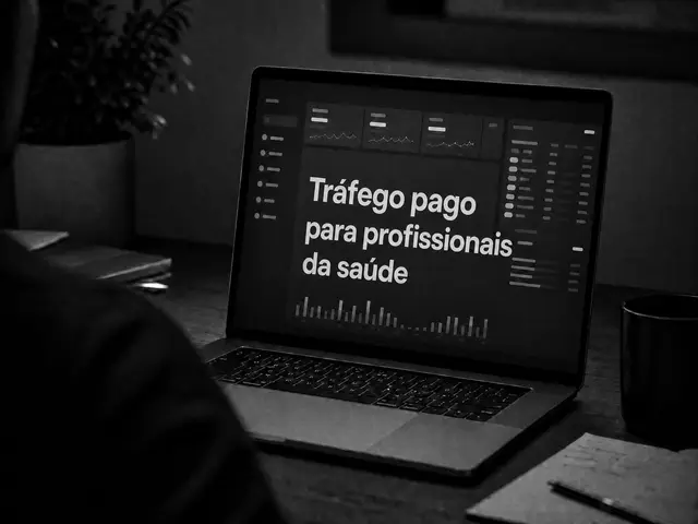 Painel de campanha aberto no notebook